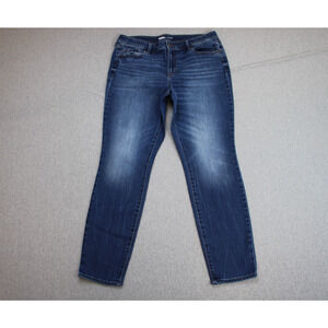 Old Navy Jeans Women's 14 Blue Stretch Dark Wash Mid-Rise Pop Icon Skinny